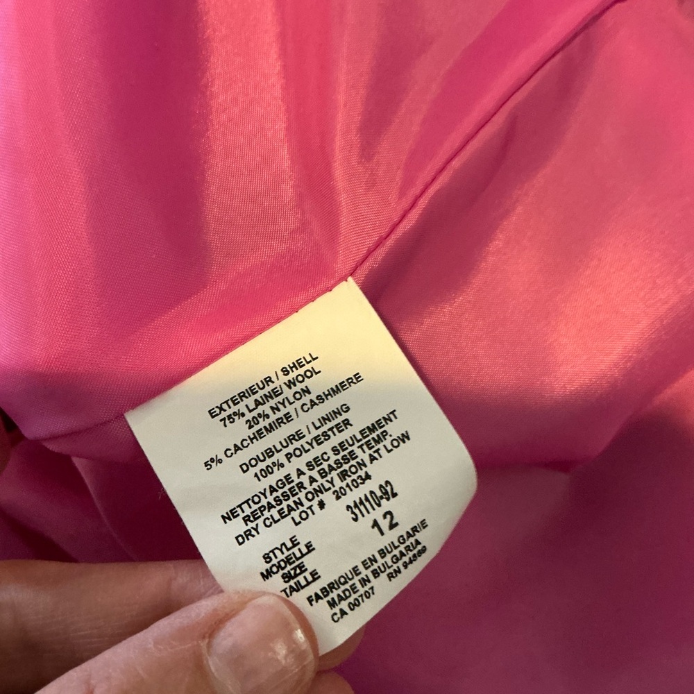 Tribal Bright Pink Zip-Front Blazer Jacket - Picture 3 of 3